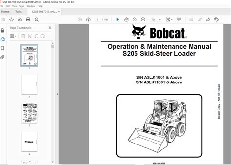 2012 bobcat s205 skid steer|bobcat s205 parts manual pdf.